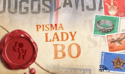 Vizual za pisma Lady Bo, staro pismo, pečat i marke.