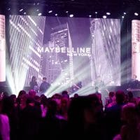 Žurka, osvetljenje, podiju, igra, reklama.