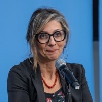 Frančeska Albaneze, na pres konferenciji.