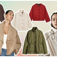 Razne jakne za prole'nu sezonu, braon, bež, crvena, bela, maslinasto zelena.