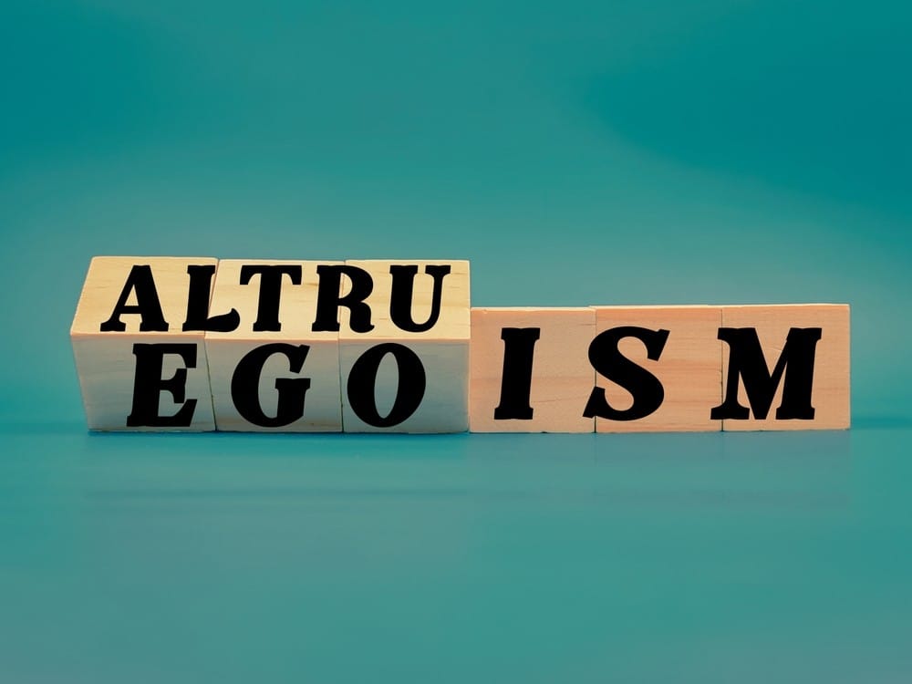 Drvene kockice i u zavisnosti kako su postavljene pi[e ili ALTRU ili EGO ISM.