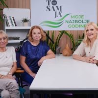 Profesori dr Vinka Vukotić i dr Mima Fazlagić sa voditeljkom Milicom Gacin u studiju.