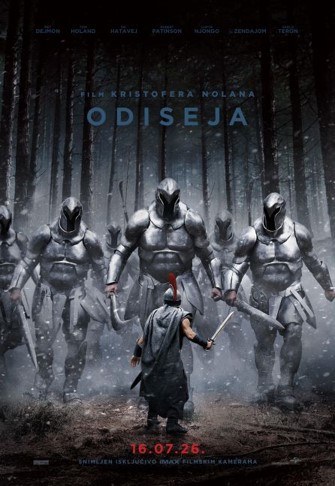Plakat za film Odiseja, ranici u oklopima.